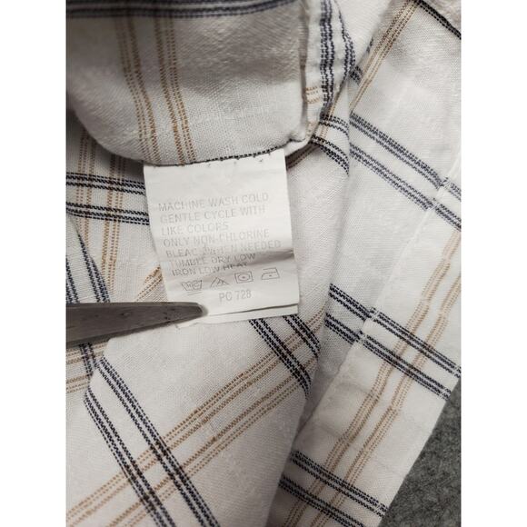 Arrow Men's XL Black & White Crosshatch Short Sleeve Button Up Casual Shirt - Picture 4 of 8